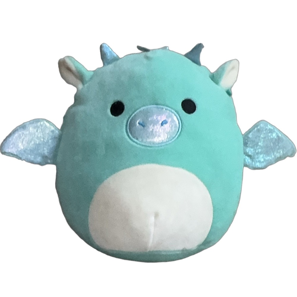 Squishmallows Drew Green Dragon 8in Kellytoy Plush Iridescent Wings SQF21DG-7AST